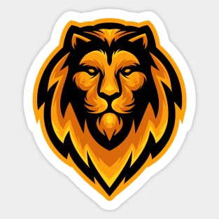 Golden Lion Head Sticker